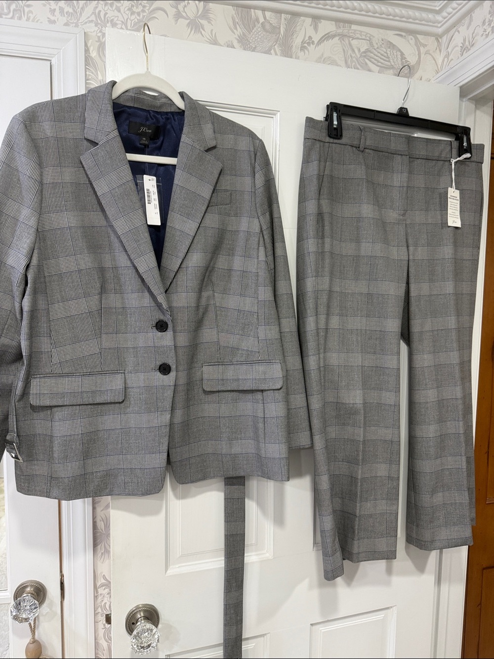 J CREW plaid suit. Never worn. Tags attached!